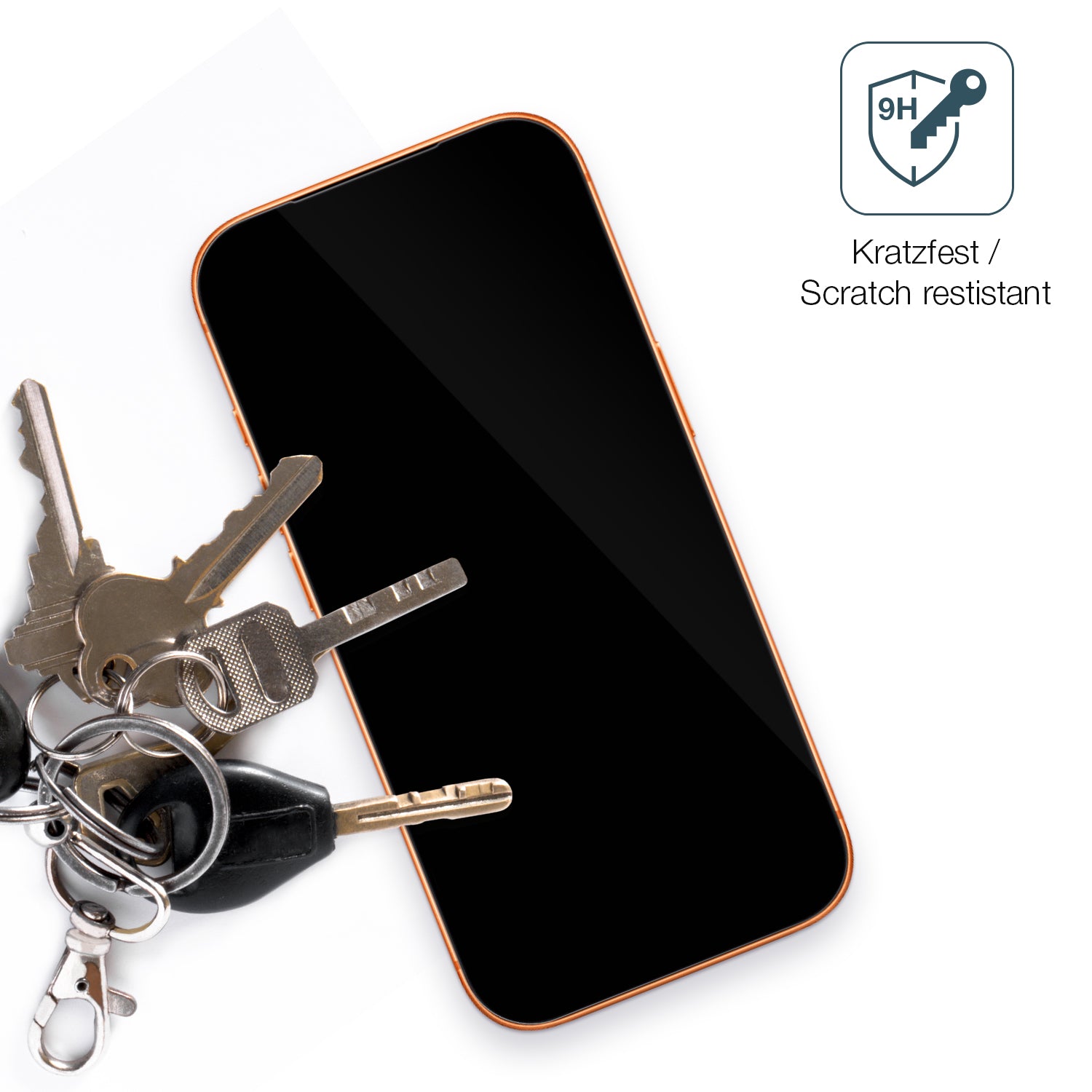 dipos Displayschutz für Apple iPhone 17 Pro Max, transparente Oberfläche, perfekte Passform auch für die Rundungen