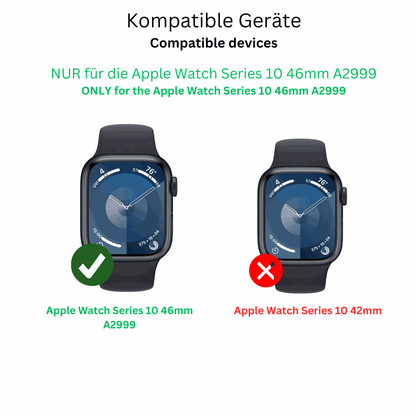 2x 3D Full Cover Schutzfolie für Apple Watch Series 10 (46mm)