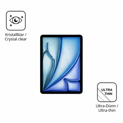 2x Schutzfolie klar für Apple iPad Air M4 11 Zoll 2026 Display-Schutzfolie