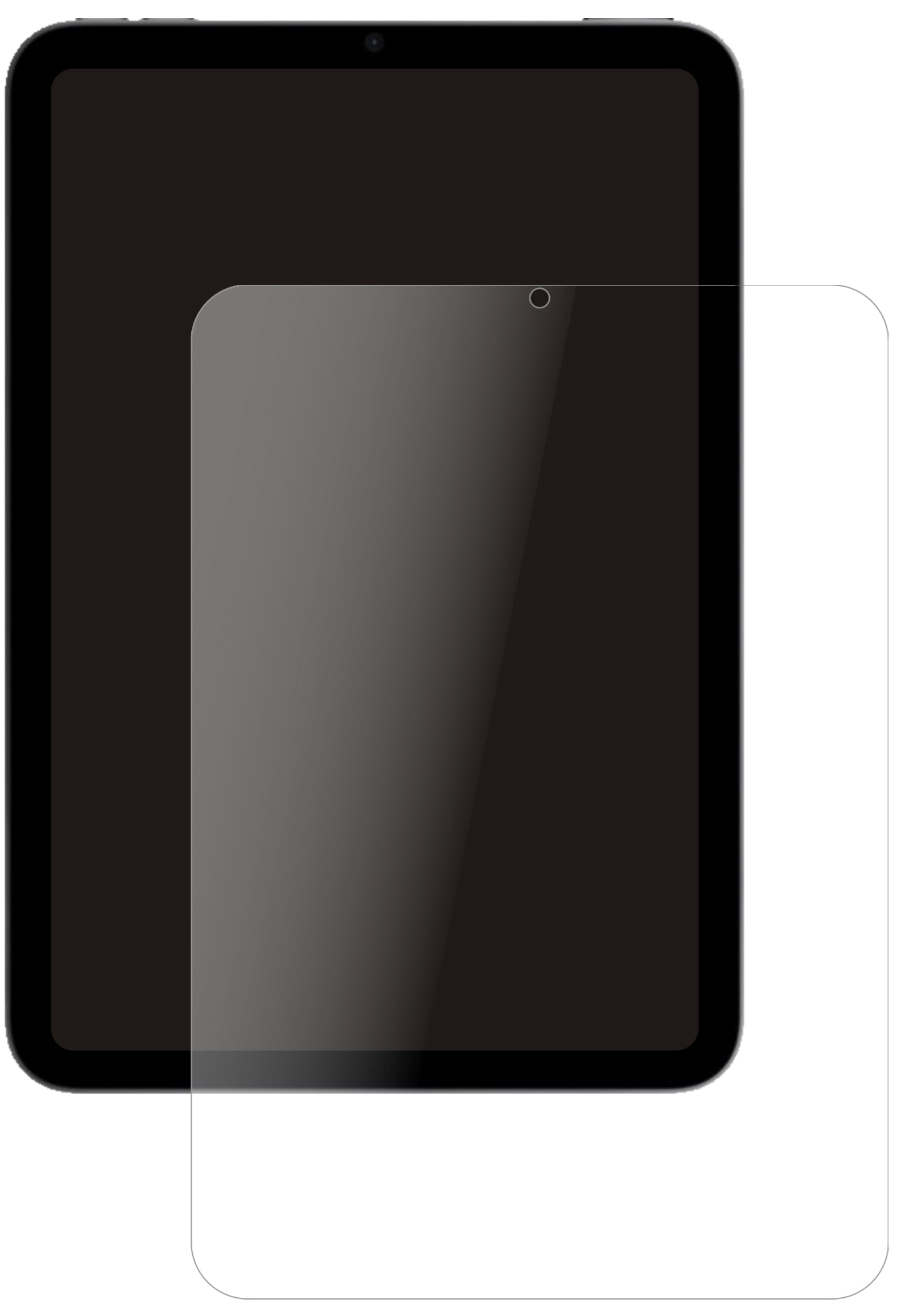 AppleiPad mini 6 mit aufgebrachter dipos Panzerfolie, die lästige Fingerabdrücke minimiert