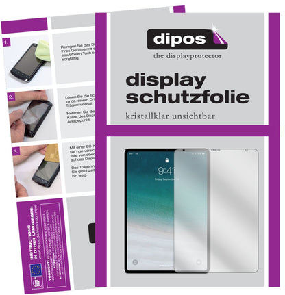 2x Schutzfolie klar für Apple iPad Pro 12.9 Zoll Wifi (2020) Display-Schutzfolie