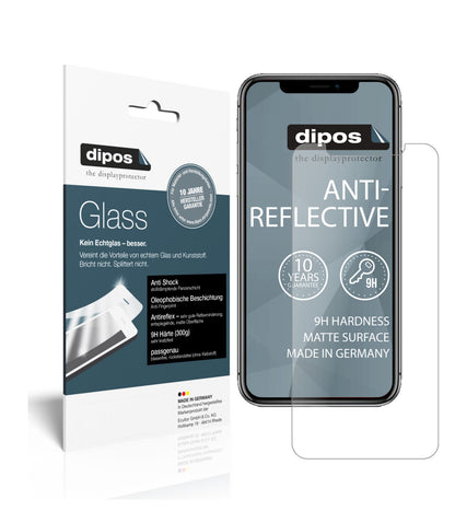 Matte Displayschutzfolie von dipos passend für Apple iPhone 11 Pro Max, 9H kratzfest und blasenfrei montiert