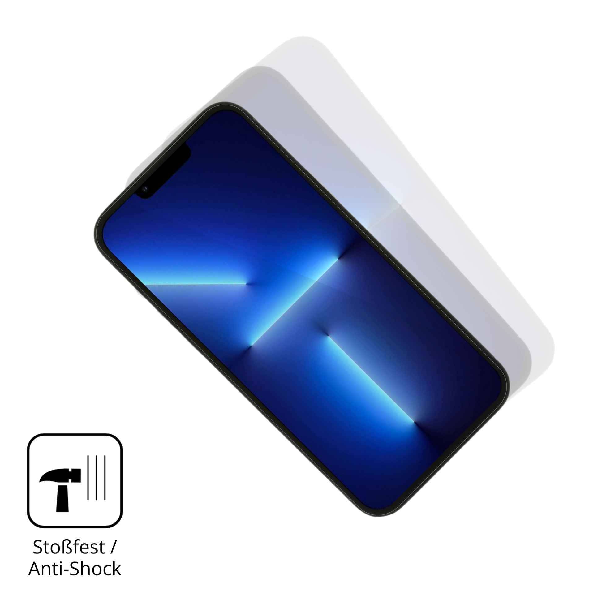 Schutz gegen Kratzer auf dem Apple iPhone 13 Glas durch Schlüssel oder Ähnliches