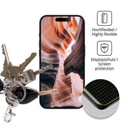 dipos Displayschutz für Apple iPhone 15 Pro Max, transparente Oberfläche, geringe Dicke und perfekte Passform