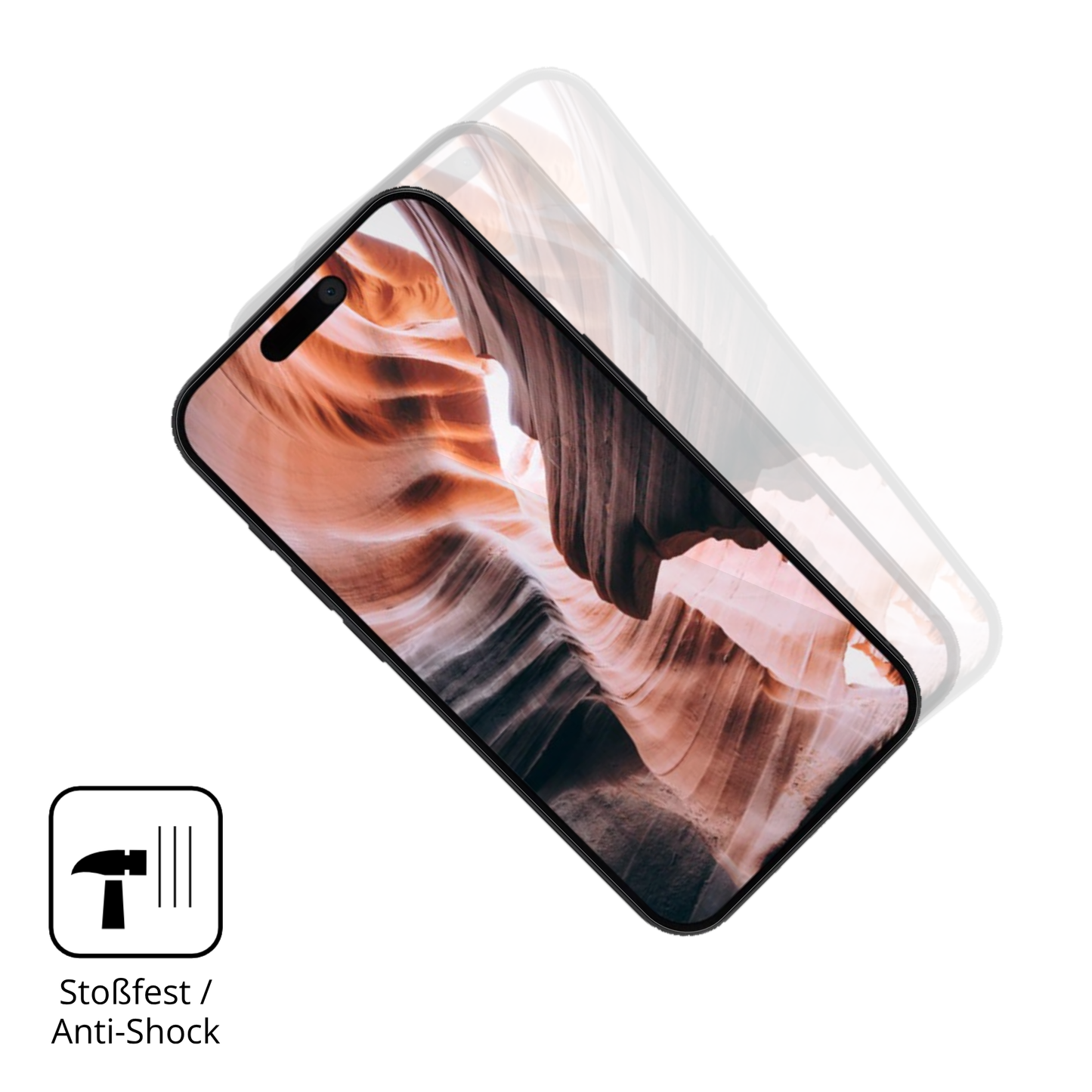 Schutz gegen Kratzer auf dem Apple iPhone 15 Glas durch Schlüssel oder Ähnliches