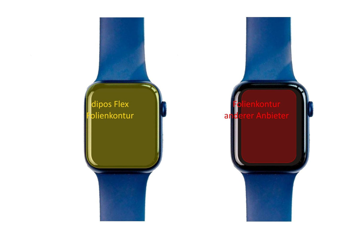 3x 3D Full Cover Schutzfolie für Apple Watch Series 7 (45mm)