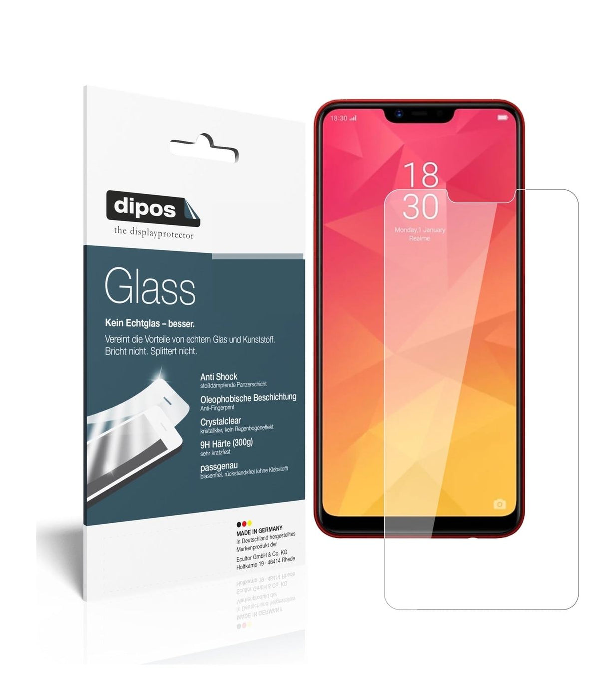 1x 9H Schutzfolie für Oppo Realme 2 Panzerfolie