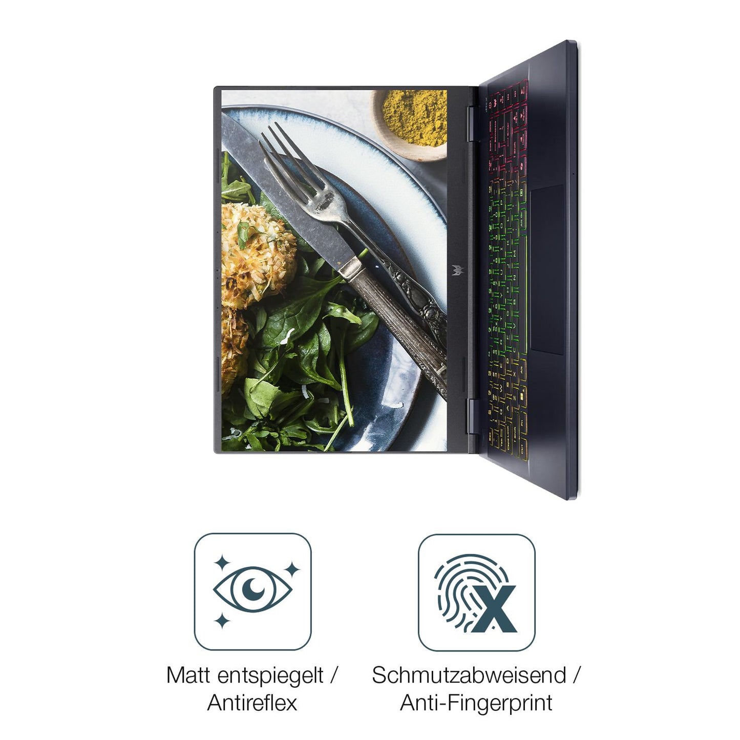 9H Hartbeschichtete, flexible Folie passend zugeschnitten für Acer Predator Helios Neo 14 AI