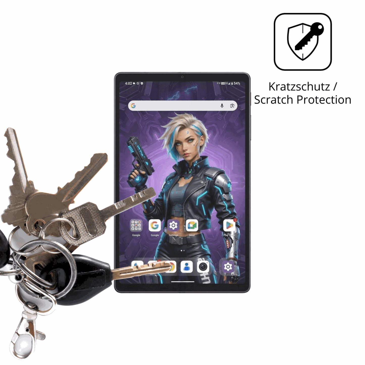 Schutz gegen Kratzer auf dem Alldocube iPlay 80 mini Ultra Glas durch Schlüssel oder Ähnliches