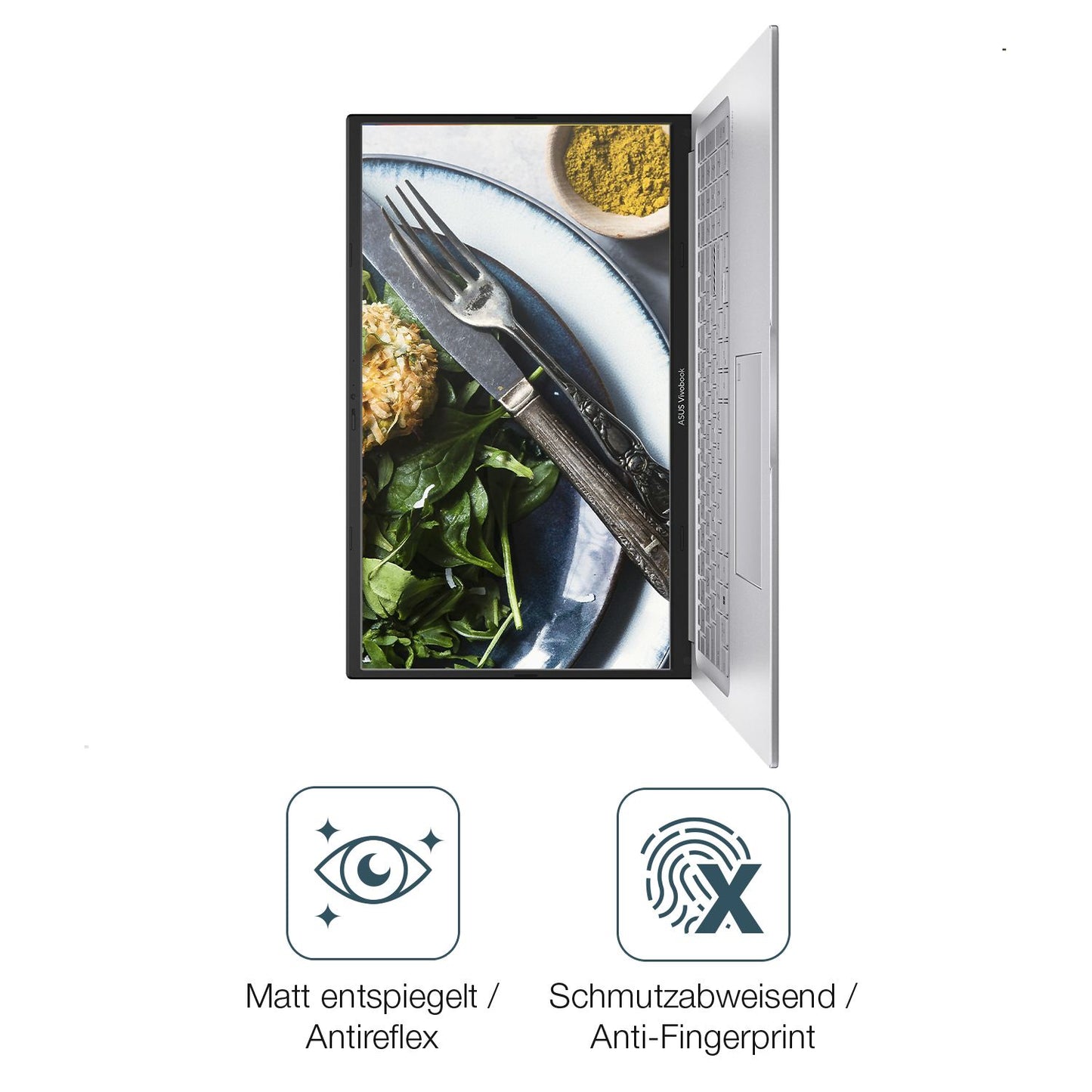 9H Hartbeschichtete, flexible Folie passend zugeschnitten für ASUS 17.3 Zoll i1355U