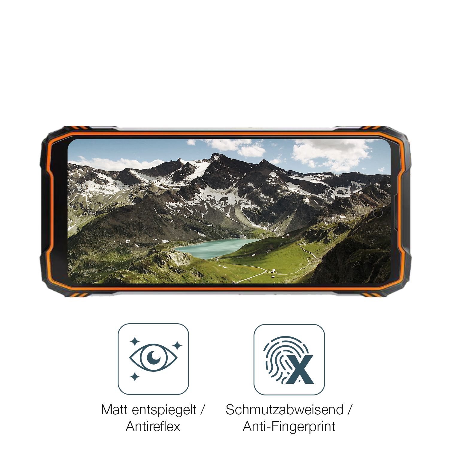 9H Hartbeschichtete, flexible Folie passend zugeschnitten für Blackview Oscal Tank 1