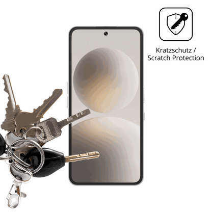 Schutz gegen Kratzer auf dem Brain Natural AI Phone BGX5 Glas durch Schlüssel oder Ähnliches
