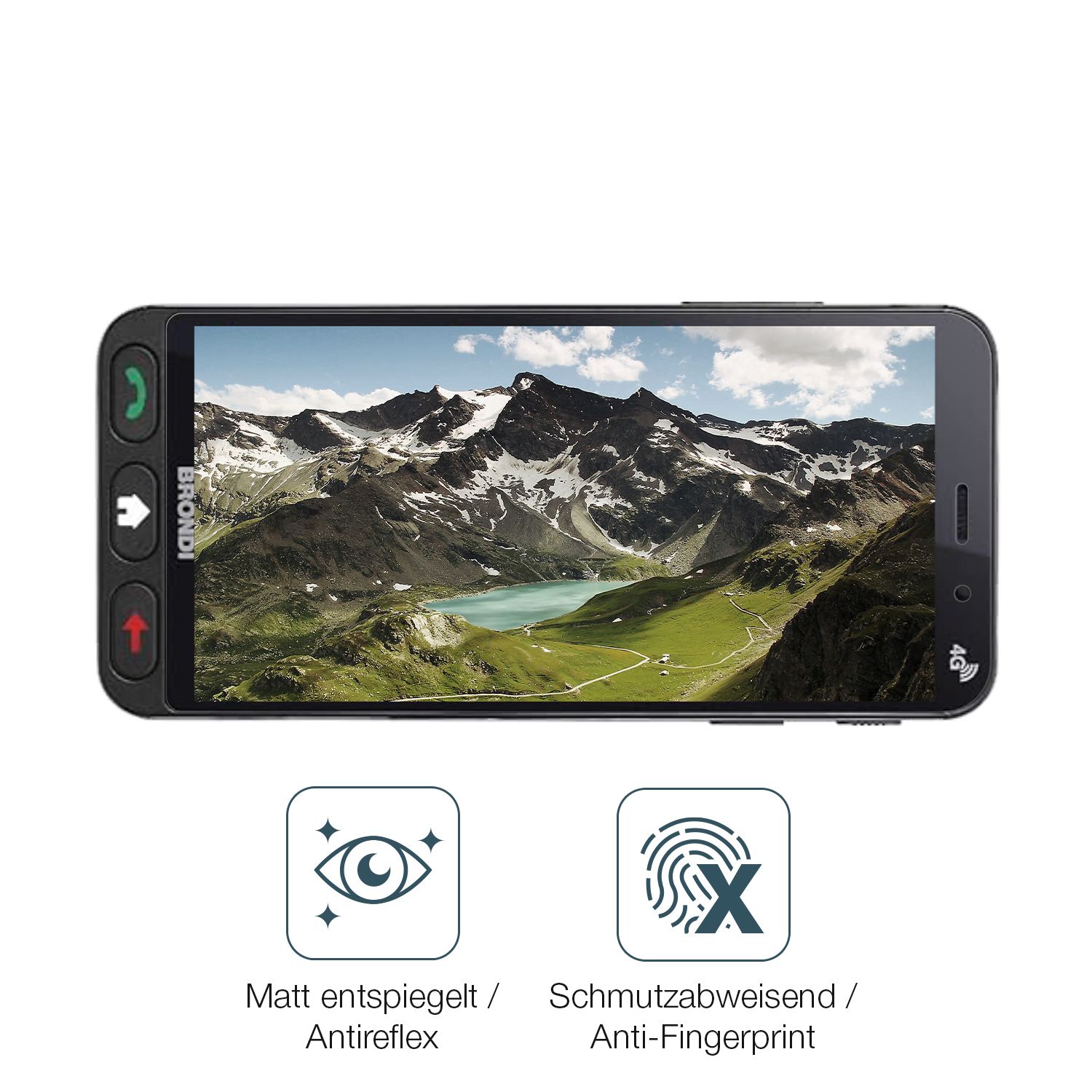 Schutz gegen Kratzer auf dem Brondi Amico S Nero Glas durch Schlüssel oder Ähnliches