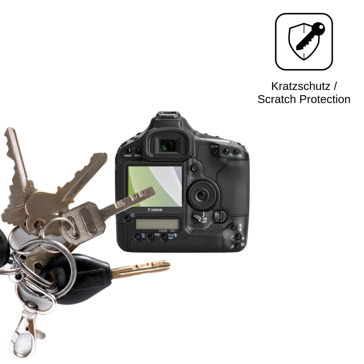 4x Schutzfolie matt für Canon EOS 1D 1Ds 1Dn Display-Schutzfolie