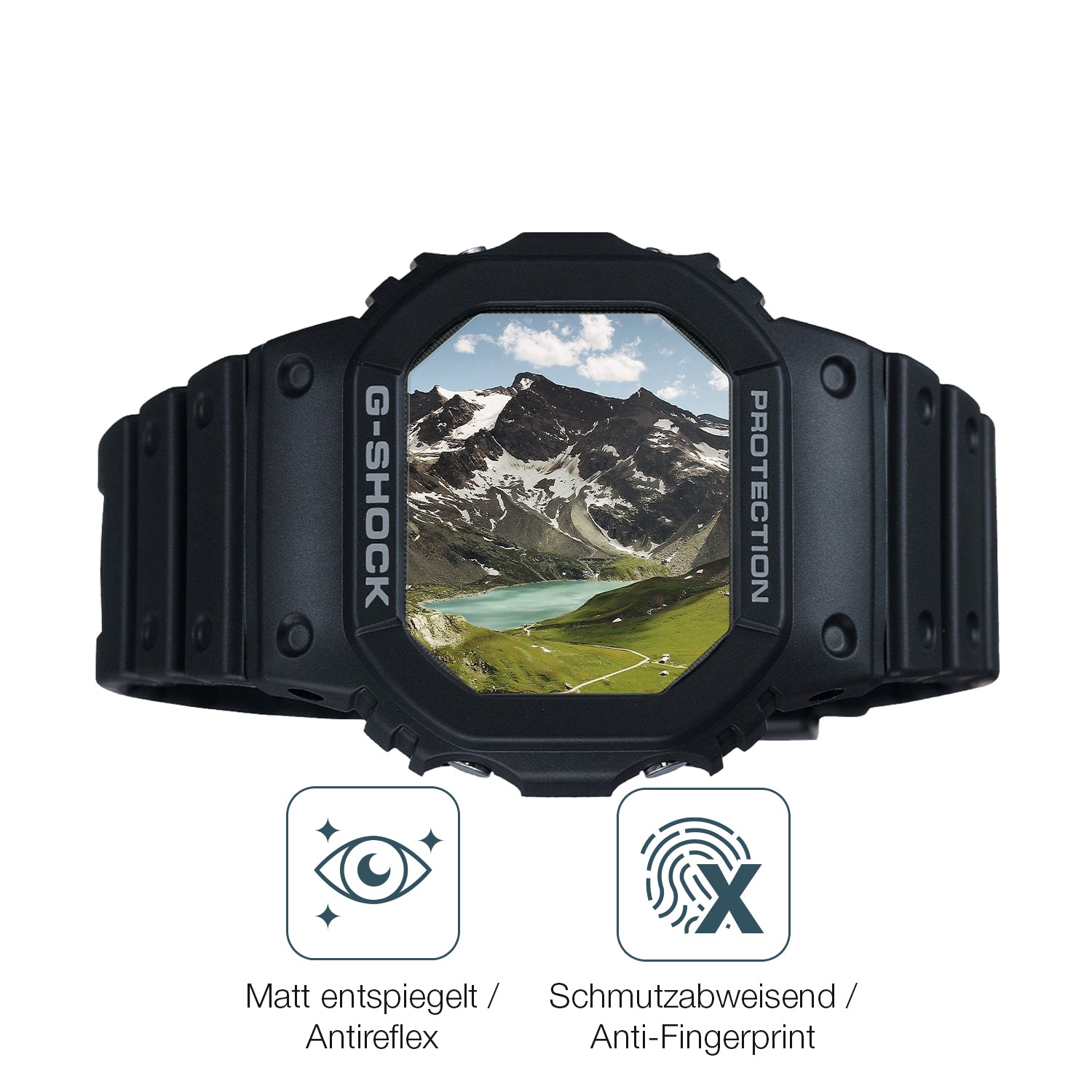 9H Hartbeschichtete, flexible Folie passend zugeschnitten für Casio G-Shock DW-5000U