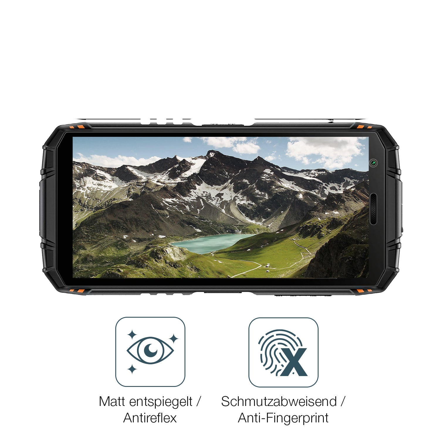 9H Hartbeschichtete, flexible Folie passend zugeschnitten für Doogee Fire 3 Pro Mini Outdoor