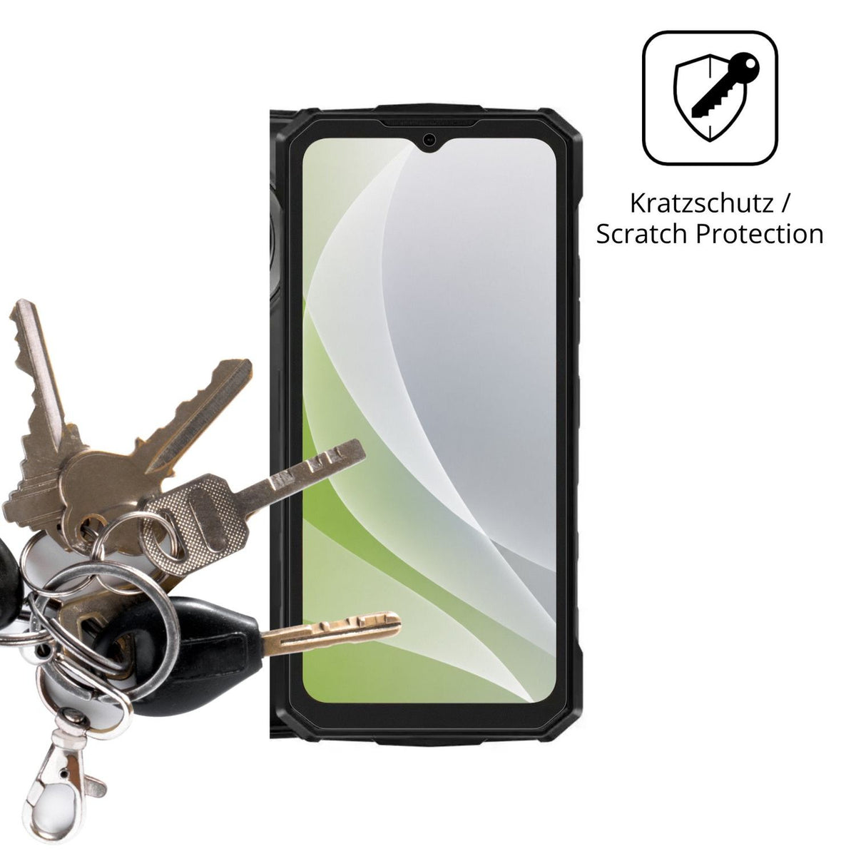 Schutz gegen Kratzer auf dem Doogee Fire 7 Max Glas durch Schlüssel oder Ähnliches
