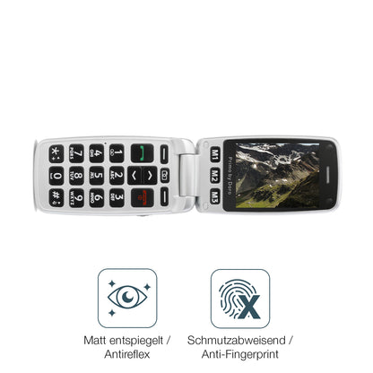 9H Hartbeschichtete, flexible Folie passend zugeschnitten für Doro Primo 413