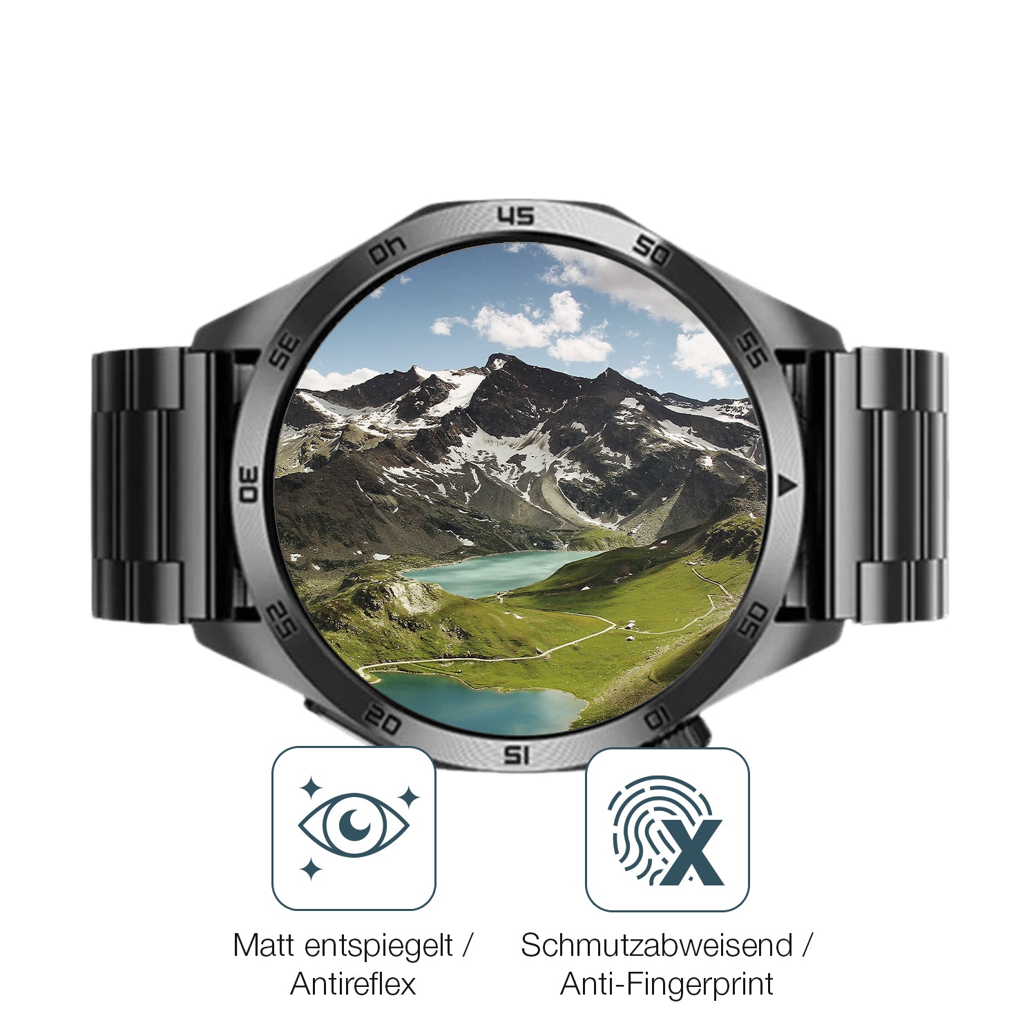 Schutz gegen Kratzer auf dem Douself ET485 1.43 Zoll Glas durch Schlüssel oder Ähnliches