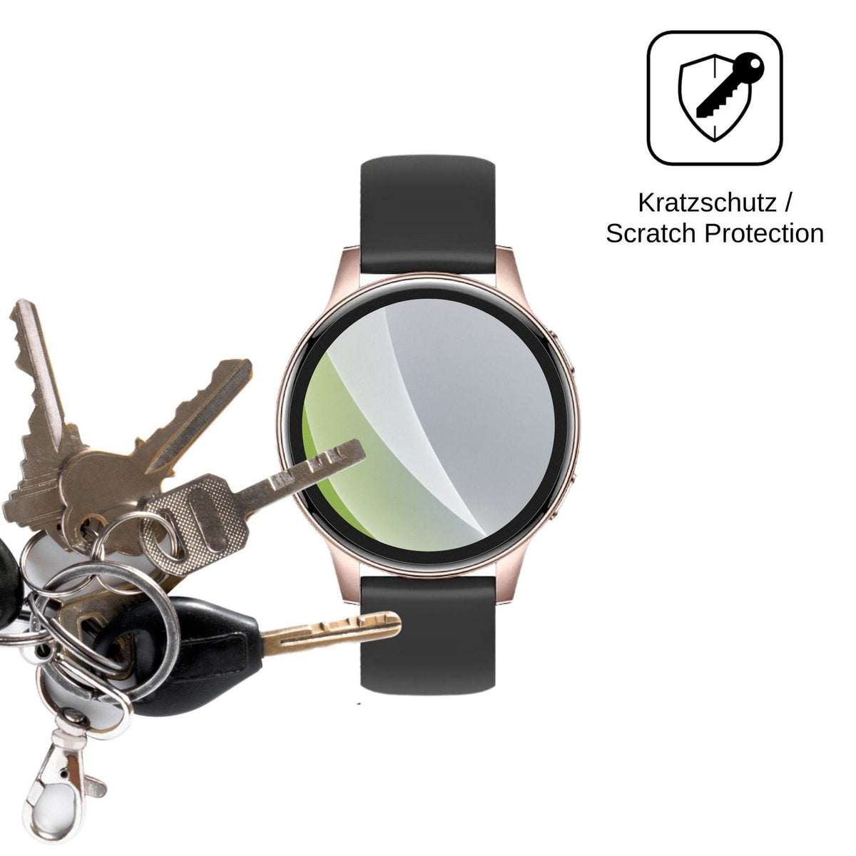 6x Schutzfolie matt für Fitdafit Smartwatch Damen Rund 1.27" HD Display-Schutzfolie