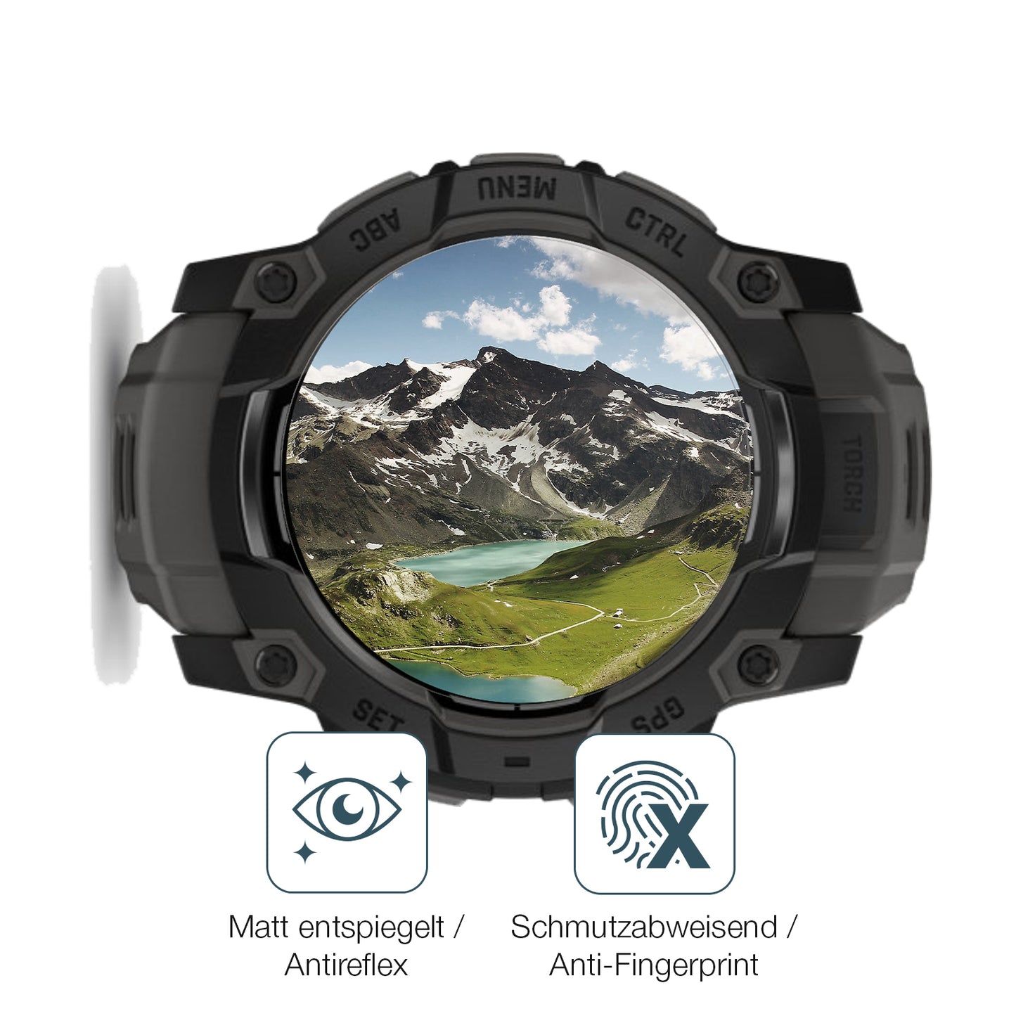 Schutz gegen Kratzer auf dem Garmin Instinct 3 50mm Glas durch Schlüssel oder Ähnliches