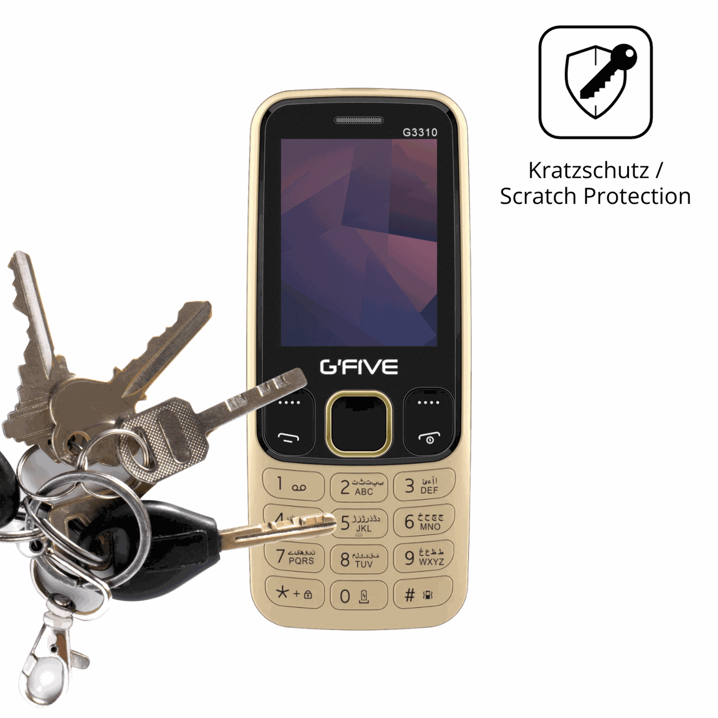Schutz gegen Kratzer auf dem GFive G3310 New Glas durch Schlüssel oder Ähnliches