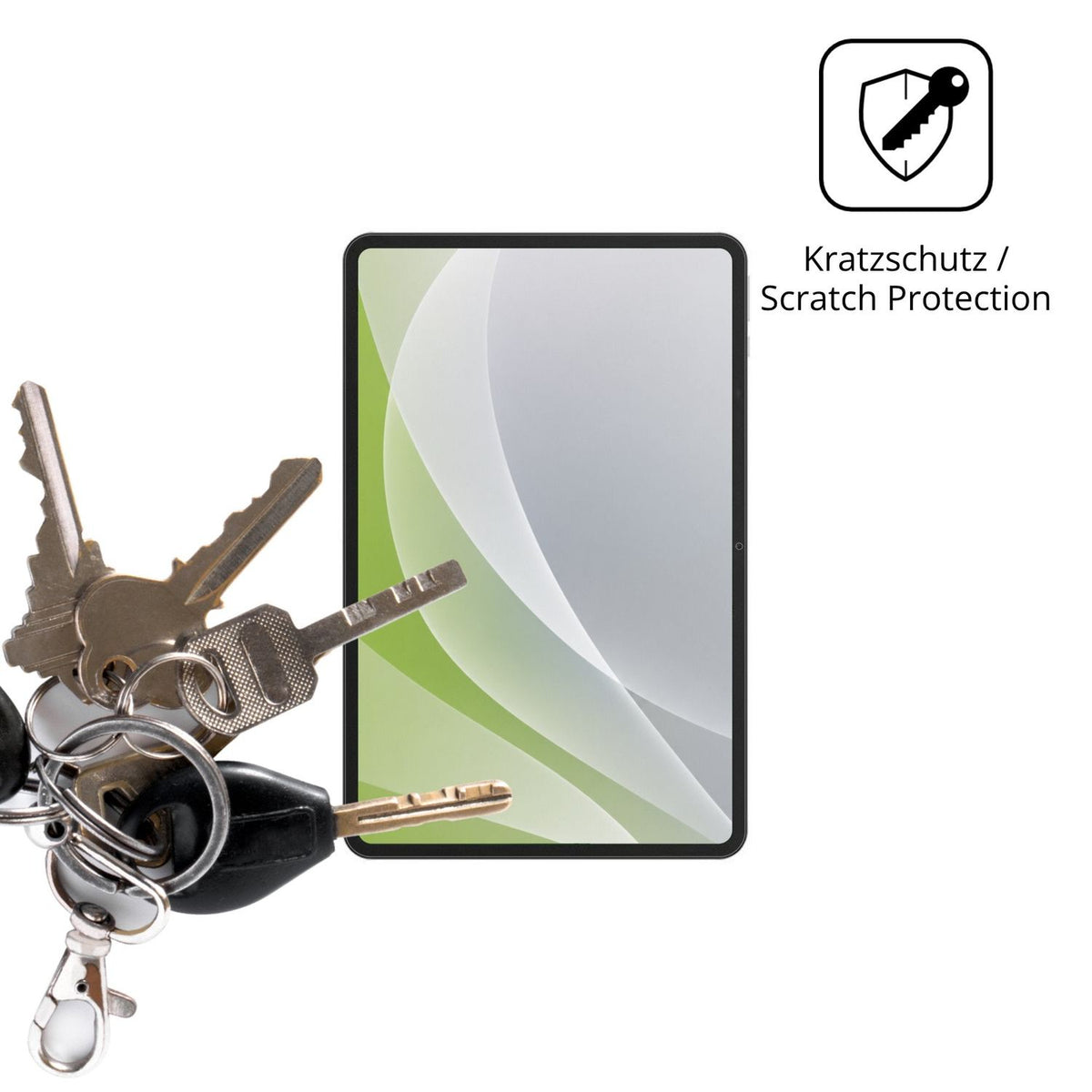 Schutz gegen Kratzer auf dem Honor Pad X9 Max Glas durch Schlüssel oder Ähnliches