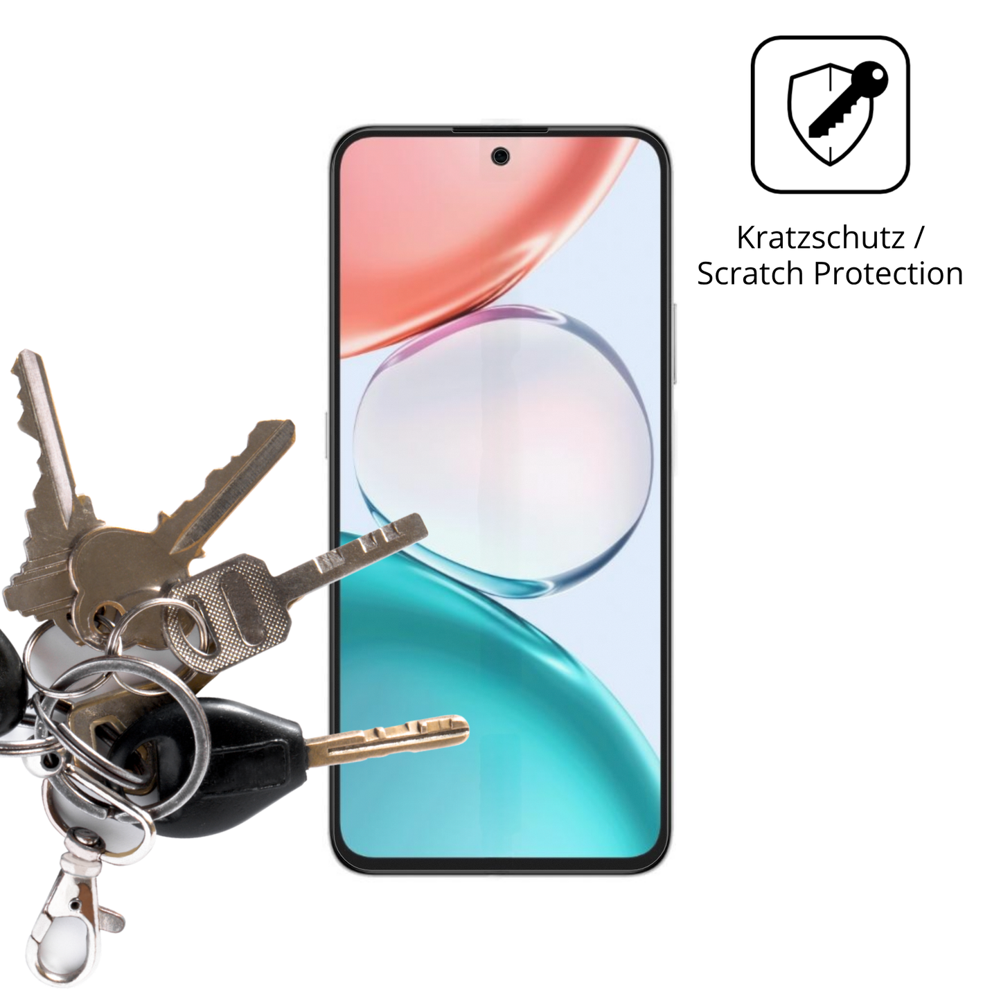 Schutz gegen Kratzer auf dem Honor Play 80 Pro Glas durch Schlüssel oder Ähnliches