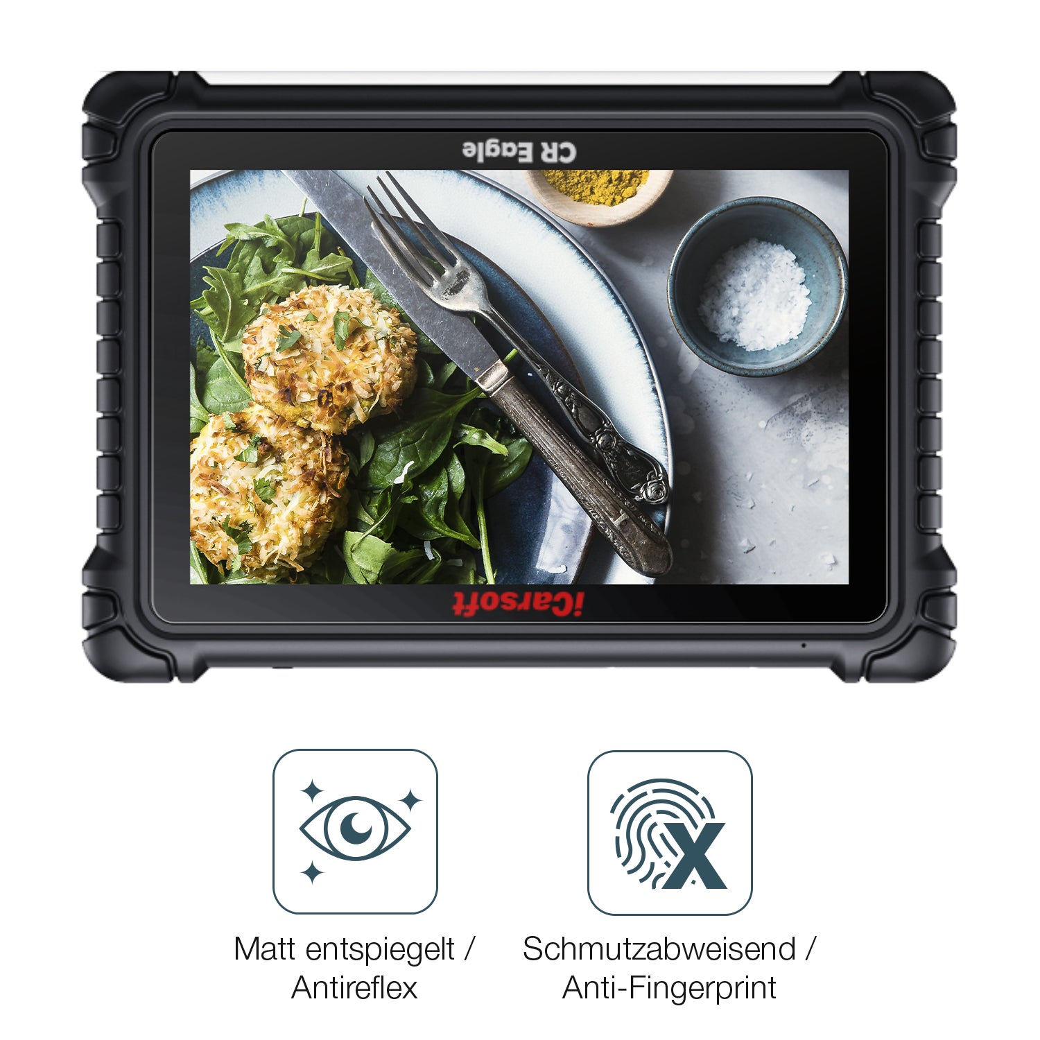 9H Hartbeschichtete, flexible Folie passend zugeschnitten für iCarsoft CR Eagle
