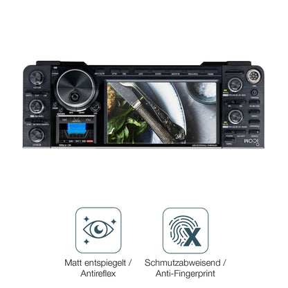 Schutz gegen Kratzer auf dem Icom IC-7760 Glas durch Schlüssel oder Ähnliches