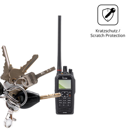 Schutz gegen Kratzer auf dem Icom IC-F4400DT Glas durch Schlüssel oder Ähnliches