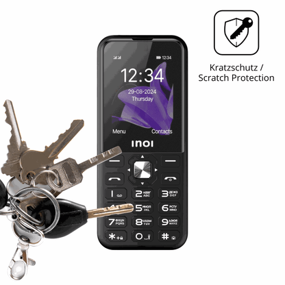 Schutz gegen Kratzer auf dem INOI 340 PowerHub 4G Glas durch Schlüssel oder Ähnliches