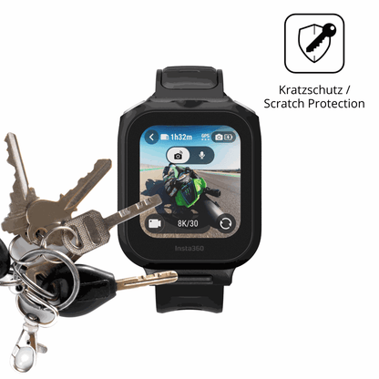 Schutz gegen Kratzer auf dem Insta360 GPS Preview Remote Built-In Mic Glas durch Schlüssel oder Ähnliches