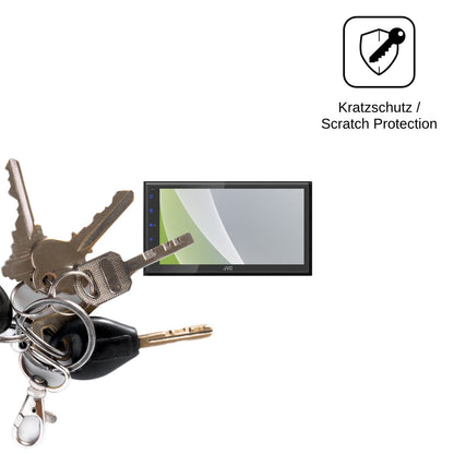 2x Schutzfolie matt für JVC KW-M593BT Display-Schutzfolie