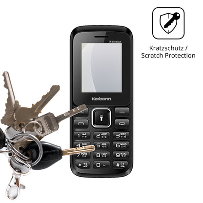 Schutz gegen Kratzer auf dem Karbonn K1 Indian Glas durch Schlüssel oder Ähnliches