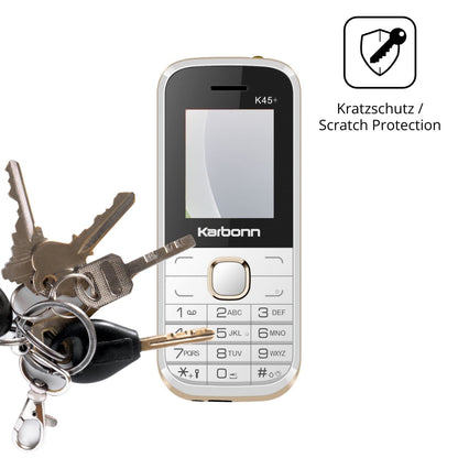 Schutz gegen Kratzer auf dem Karbonn K45 Plus Glas durch Schlüssel oder Ähnliches