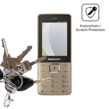 Schutz gegen Kratzer auf dem Karbonn K451 Power Glas durch Schlüssel oder Ähnliches
