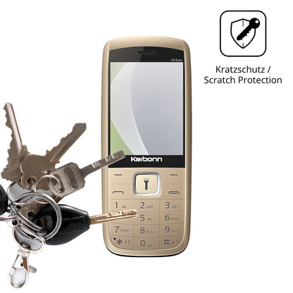 Schutz gegen Kratzer auf dem Karbonn K9 Boss Glas durch Schlüssel oder Ähnliches