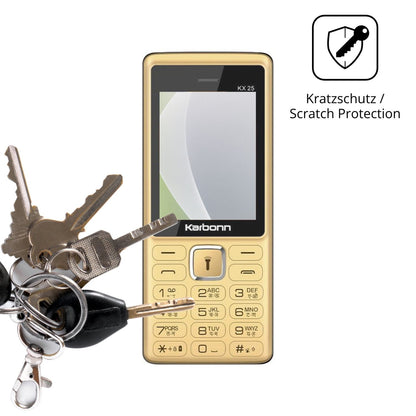 Schutz gegen Kratzer auf dem Karbonn KX25 Glas durch Schlüssel oder Ähnliches