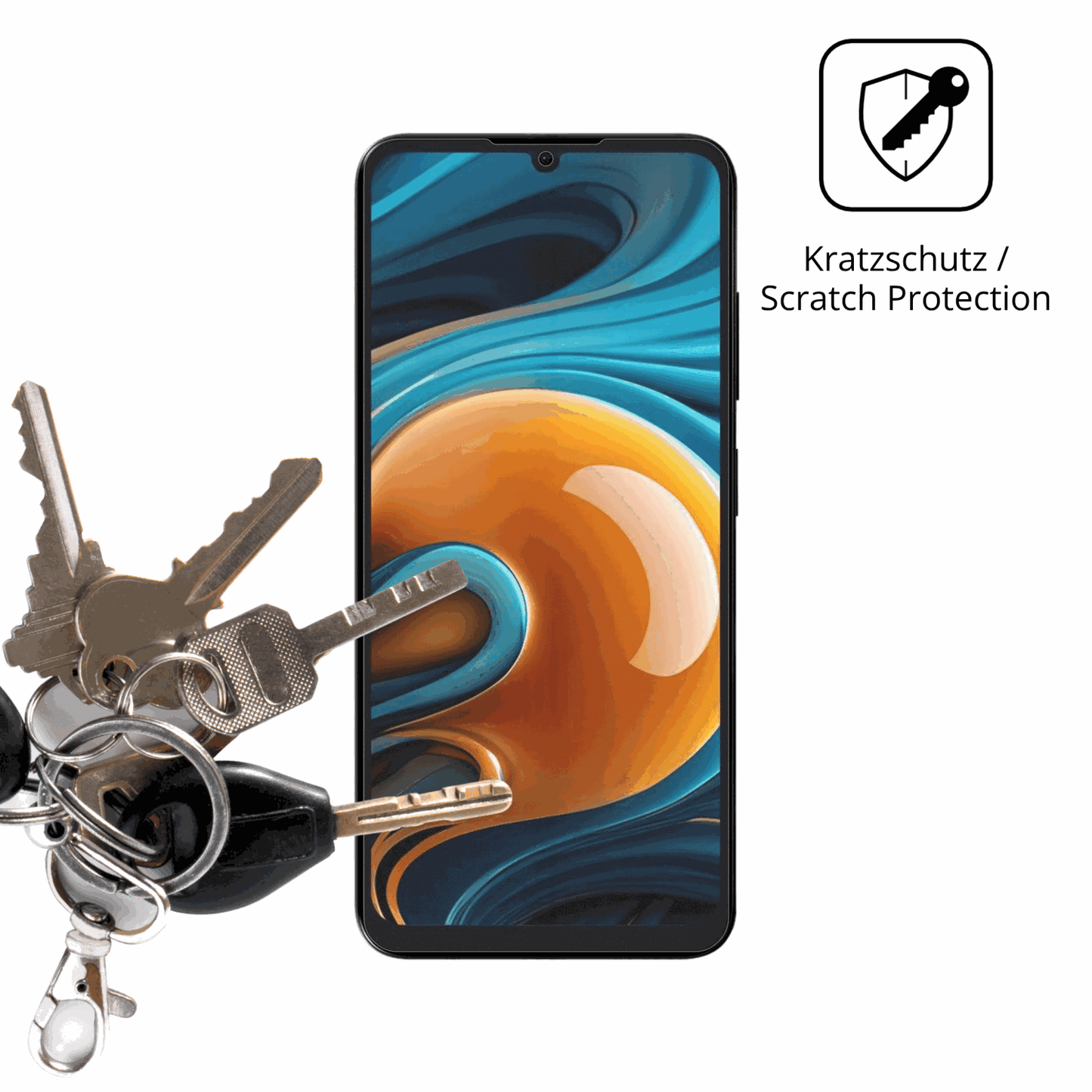 Schutz gegen Kratzer auf dem Lava Yuva Smart 3 Glas durch Schlüssel oder Ähnliches
