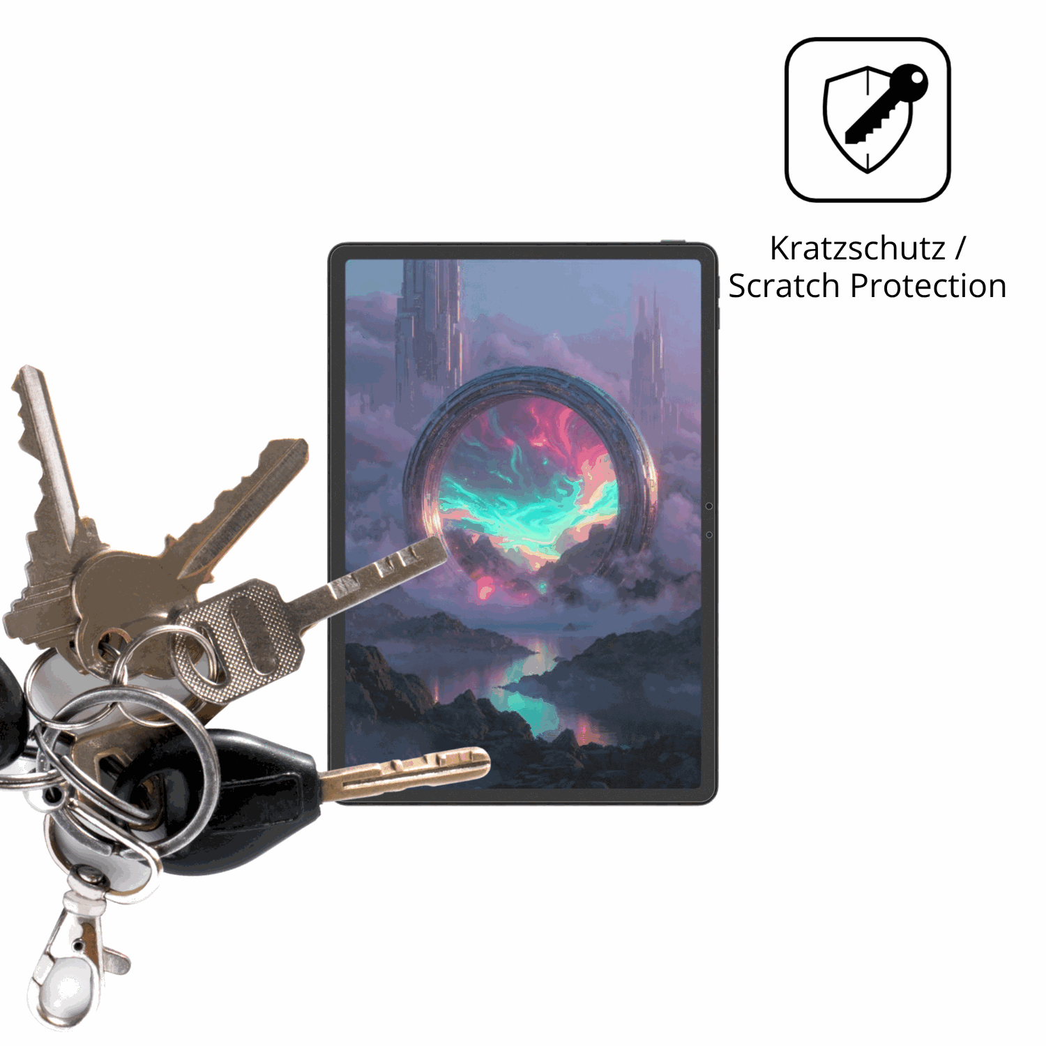 Schutz gegen Kratzer auf dem Lenovo Legion Y900 11 Glas durch Schlüssel oder Ähnliches