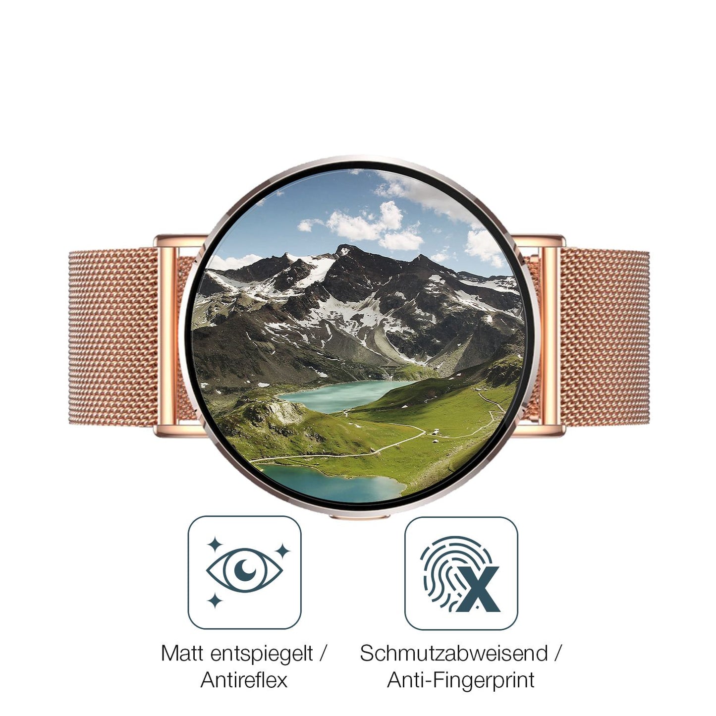 9H Hartbeschichtete, flexible Folie passend zugeschnitten für Levowatch Eve 1.3 Zoll
