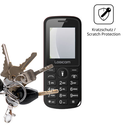 Schutz gegen Kratzer auf dem Logicom L-195 Glas durch Schlüssel oder Ähnliches