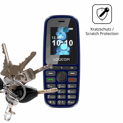 Schutz gegen Kratzer auf dem Logicom Posh 402 Glas durch Schlüssel oder Ähnliches
