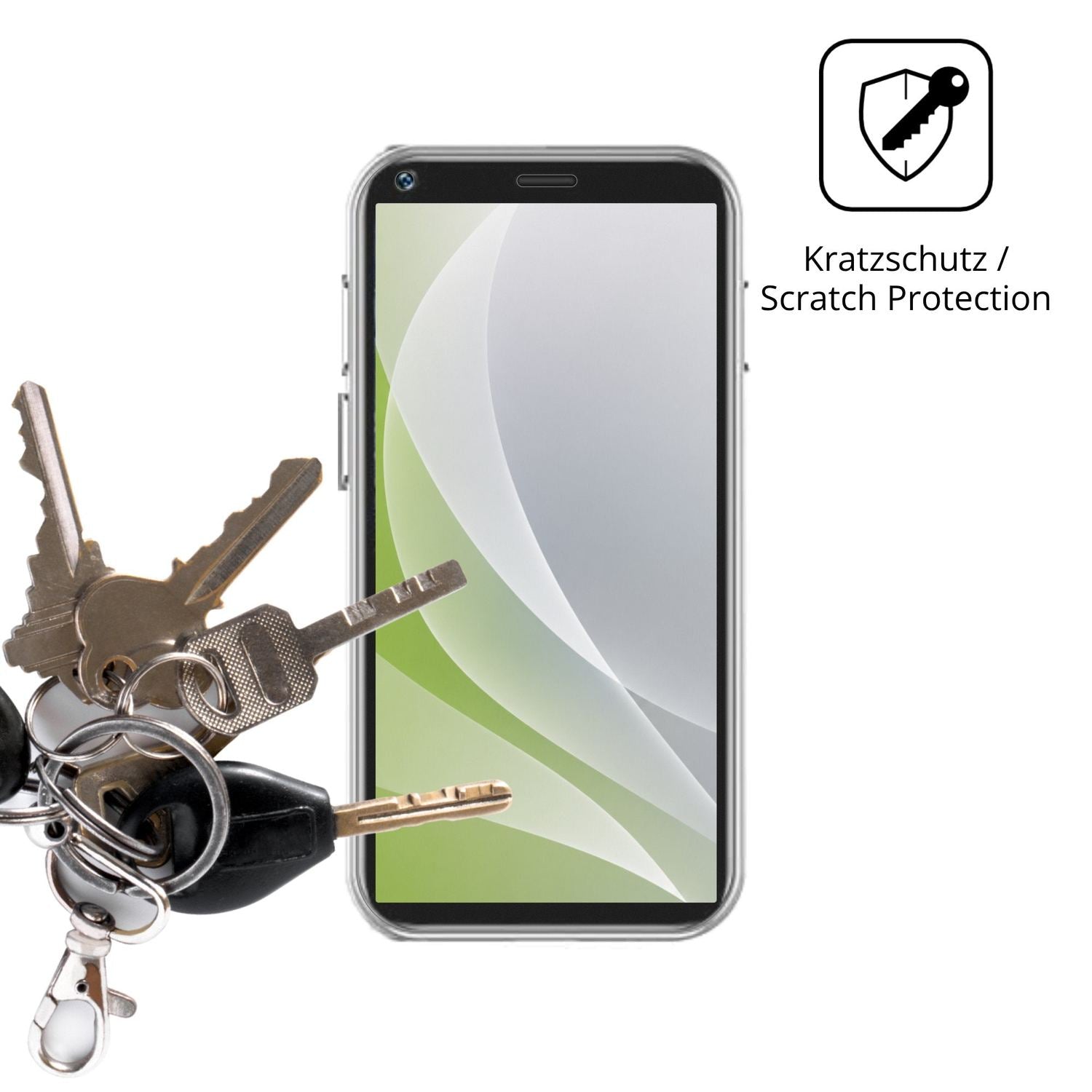 Schutz gegen Kratzer auf dem Longben 3G Mini Glas durch Schlüssel oder Ähnliches