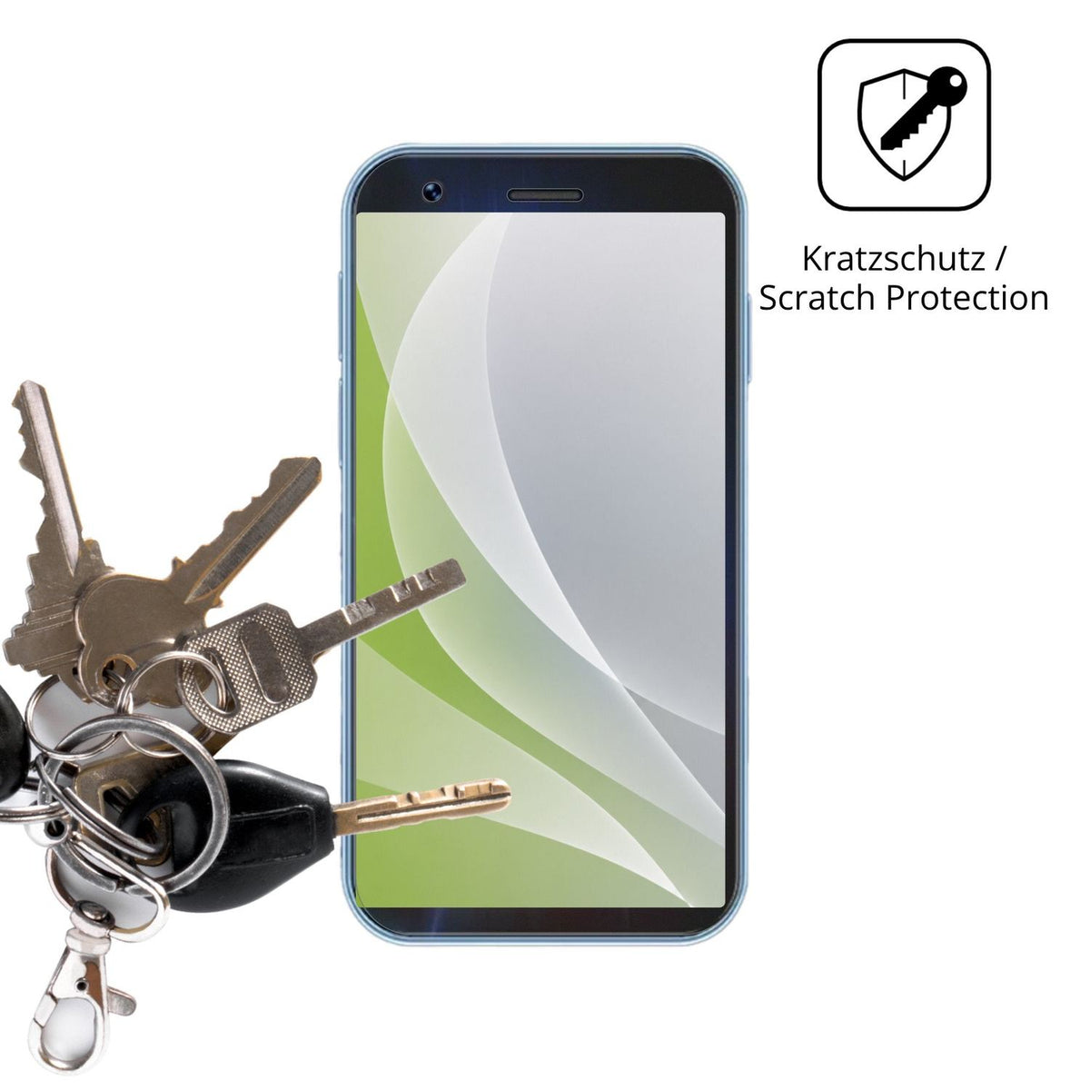 Schutz gegen Kratzer auf dem Longben 4G Mini Glas durch Schlüssel oder Ähnliches