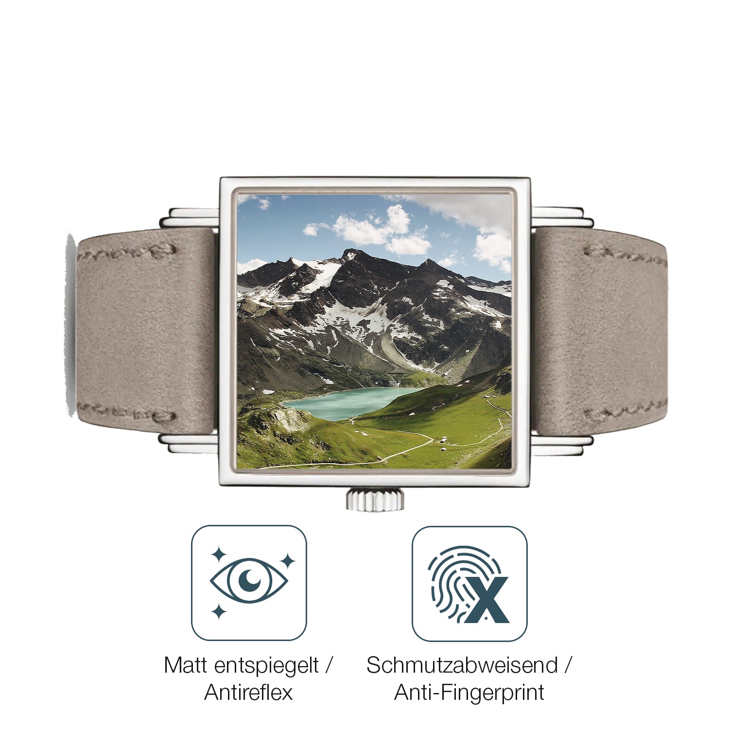 9H Hartbeschichtete, flexible Folie passend zugeschnitten für NOMOS Glashütte Tetra 27