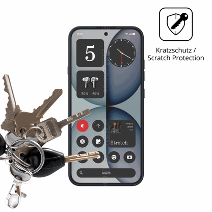 Schutz gegen Kratzer auf dem Nothing Phone 4a Glas durch Schlüssel oder Ähnliches
