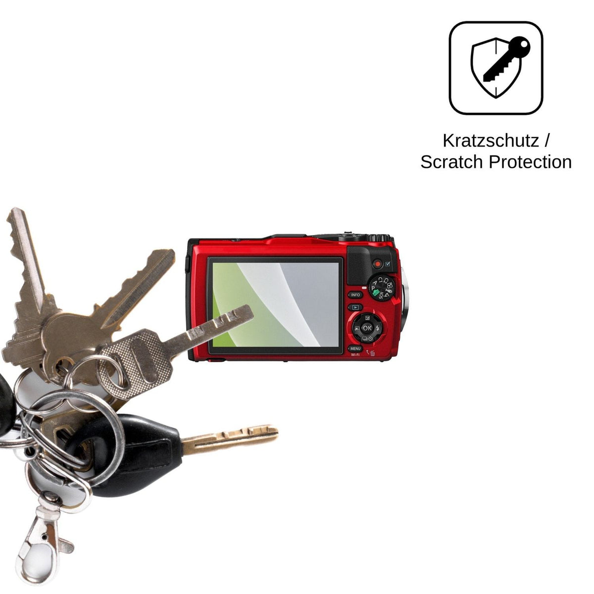4x Schutzfolie matt für Olympus OM System Tough TG-6 Display-Schutzfolie