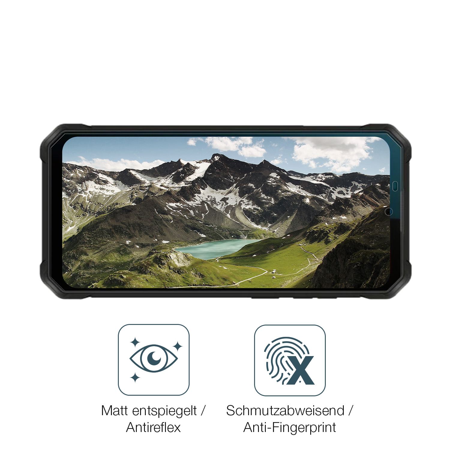 9H Hartbeschichtete, flexible Folie passend zugeschnitten für Oukitel WP53 Pro